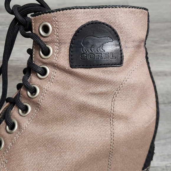 Sorel Joan of Arctic Wedge II PDX Waterproof Lace Up Leather Ankle Booties - Picture 11 of 14